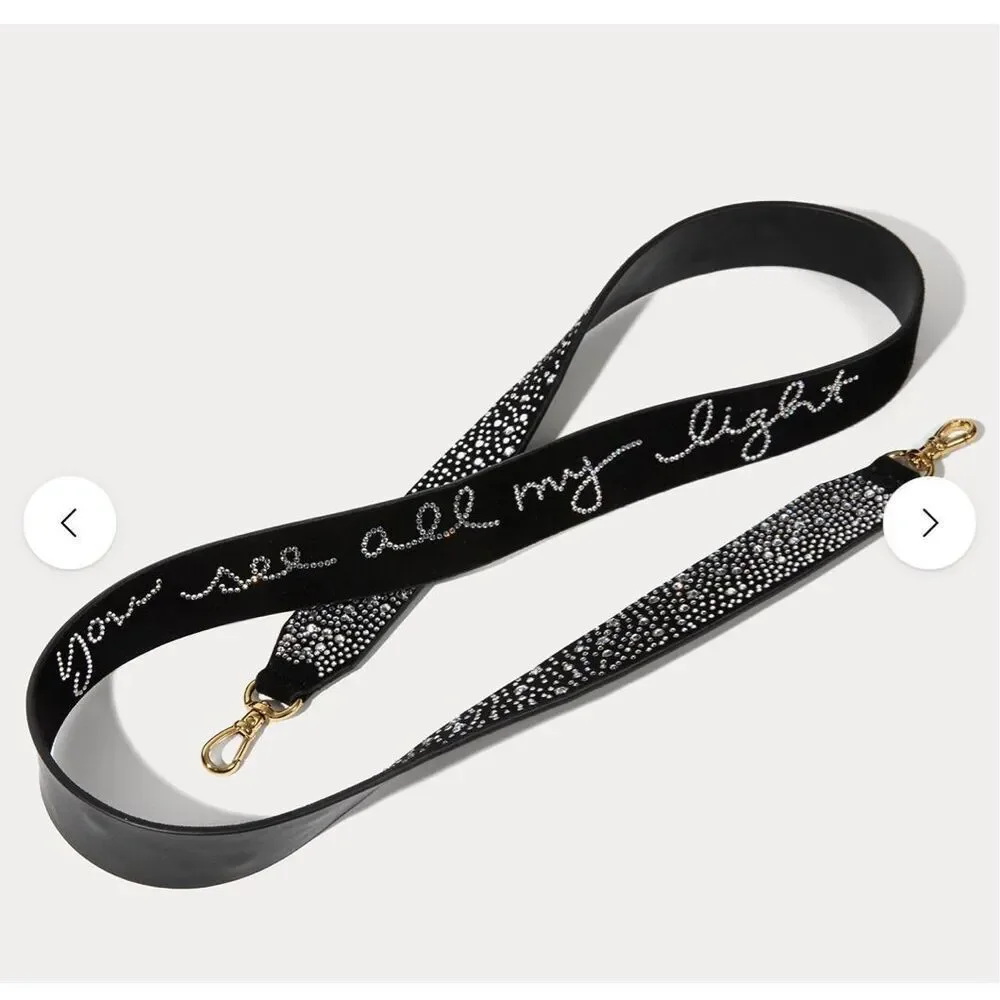 Bandolier Alanis rhinestone lyric crossbody belt/strap